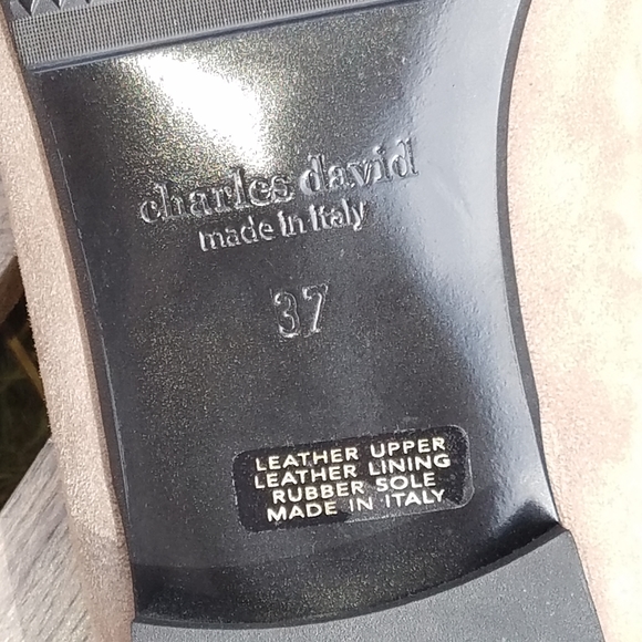 Charles David Suede Leather Classic Loafer Mule Itay - Picture 15 of 16